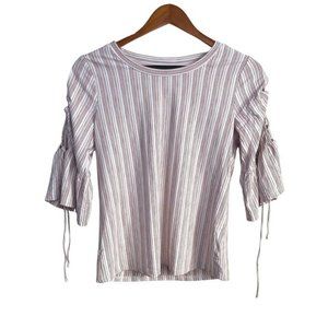 Lucky Brand Boho Women's Top Size XS Red and white stripe